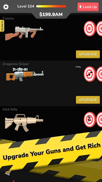 Скачать взлом Gun Idle (Ган Айдл)  [МОД Бесконечные монеты] — полная версия apk на Андроид screen 2