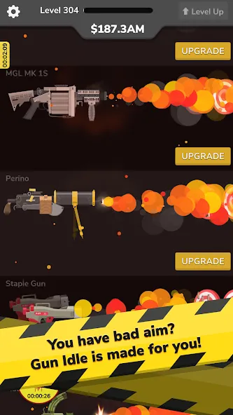 Скачать взлом Gun Idle (Ган Айдл)  [МОД Бесконечные монеты] — полная версия apk на Андроид screen 3