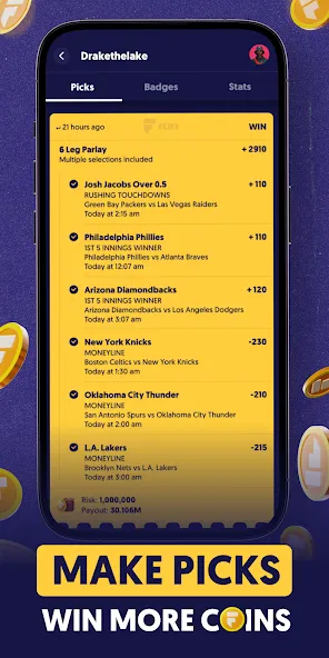 Скачать взлом Fliff — Sports Picks (Флифф)  [МОД Меню] — последняя версия apk на Андроид screen 2