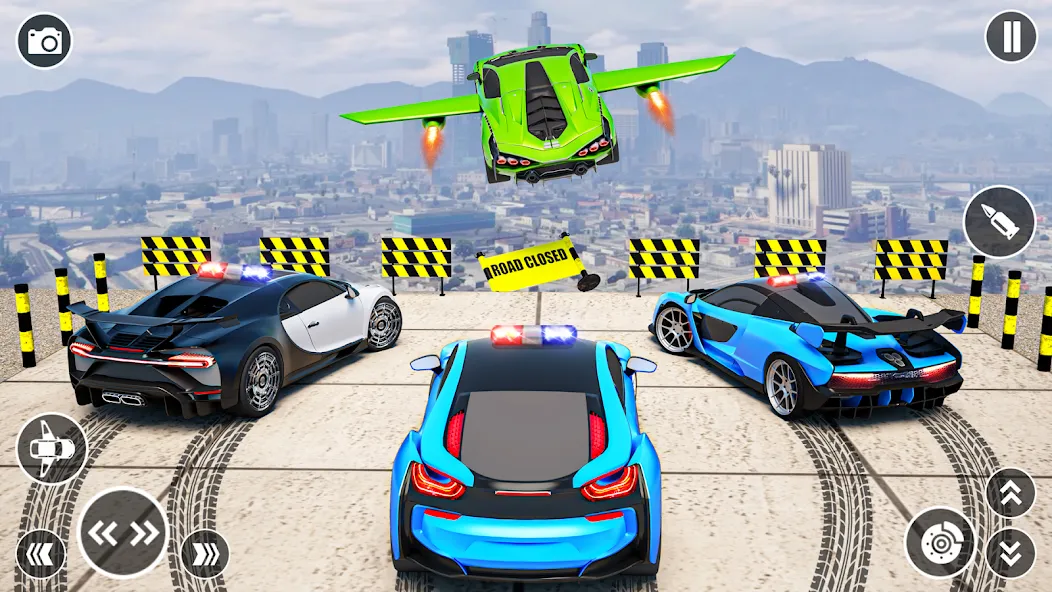 Взломанная Flying Car Robot Shooting Game  [МОД Меню] — последняя версия apk на Андроид screen 2