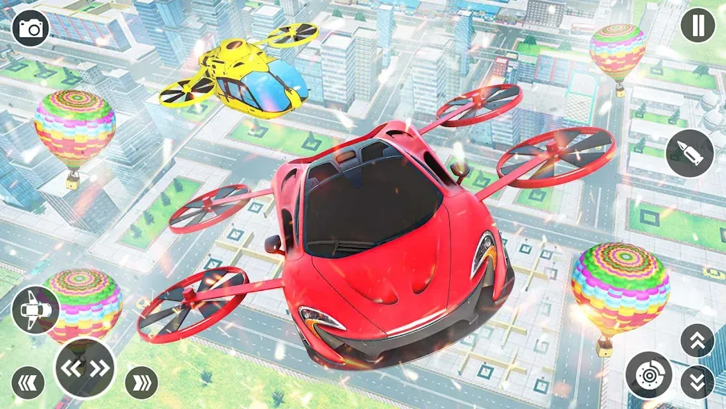 Взломанная Flying Car Robot Shooting Game  [МОД Меню] — последняя версия apk на Андроид screen 5