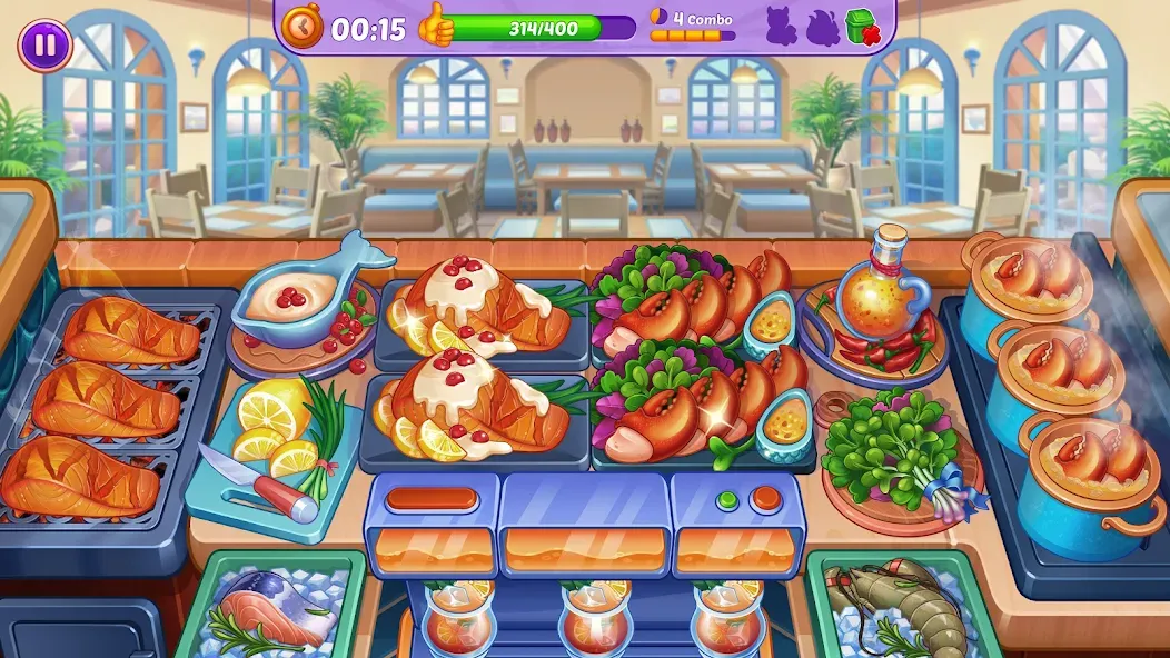 Взломанная Cooking Crush — Cooking Game (Кукинг Краш)  [МОД Много монет] — полная версия apk на Андроид screen 2