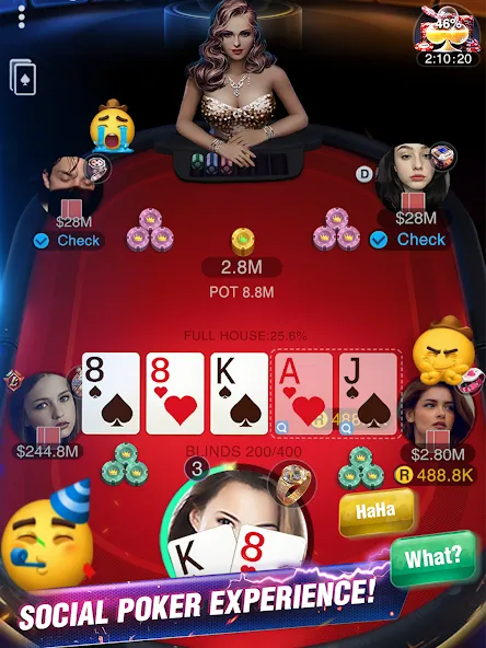 Скачать взлом Holdem or Foldem — Texas Poker (Холдем или Фолдем)  [МОД Unlimited Money] — последняя версия apk на Андроид screen 2