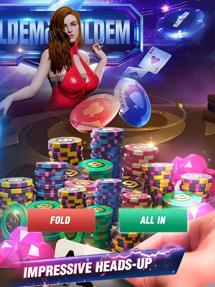 Скачать взлом Holdem or Foldem — Texas Poker (Холдем или Фолдем)  [МОД Unlimited Money] — последняя версия apk на Андроид screen 3