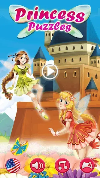 Скачать взлом Princess Girls Puzzles — Kids  [МОД Много монет] — последняя версия apk на Андроид screen 1