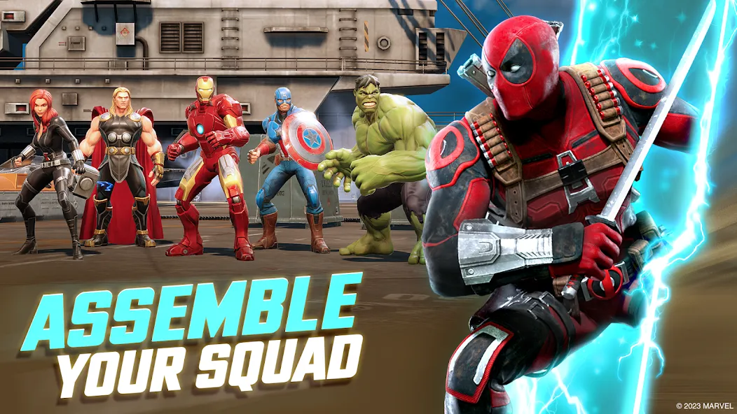 Взломанная MARVEL Strike Force: Squad RPG (Марвел Страйк Форс)  [МОД Mega Pack] — последняя версия apk на Андроид screen 1