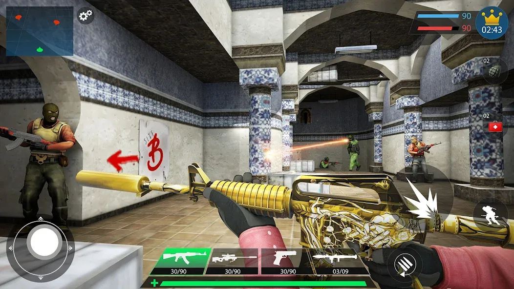 Скачать взлом Commando Gun Shooting Games 3D  [МОД Много денег] — последняя версия apk на Андроид screen 4