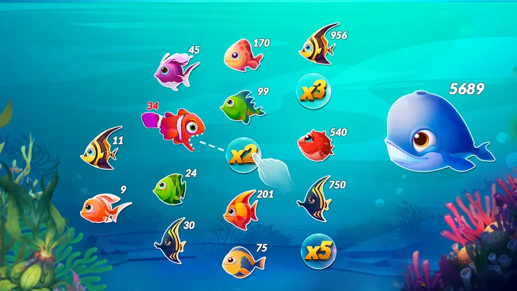 Взломанная Big Eat Fish Games Shark Games  [МОД Unlocked] — стабильная версия apk на Андроид screen 3