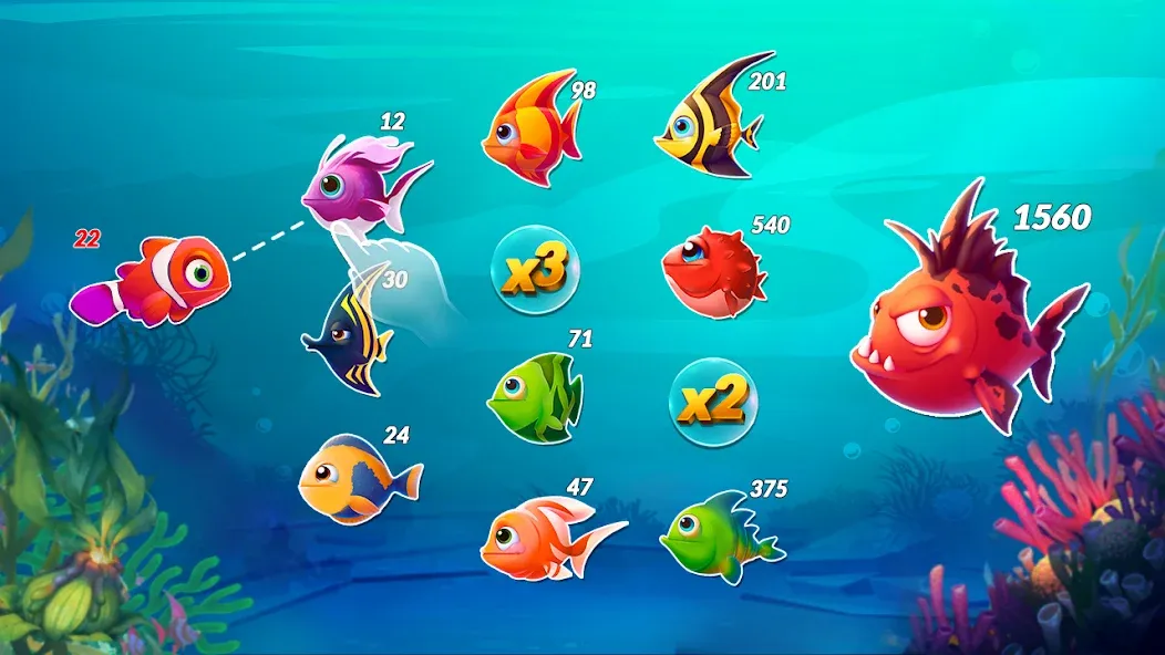 Взломанная Big Eat Fish Games Shark Games  [МОД Unlocked] — стабильная версия apk на Андроид screen 5