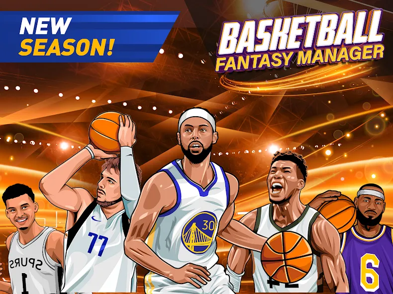 Скачать взлом Basketball Fantasy Manager NBA  [МОД Unlimited Money] — последняя версия apk на Андроид screen 1