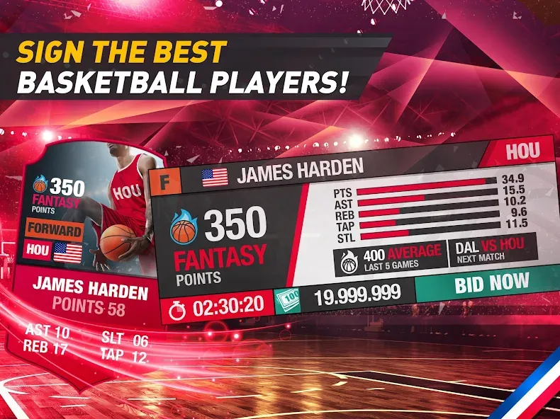 Скачать взлом Basketball Fantasy Manager NBA  [МОД Unlimited Money] — последняя версия apk на Андроид screen 5