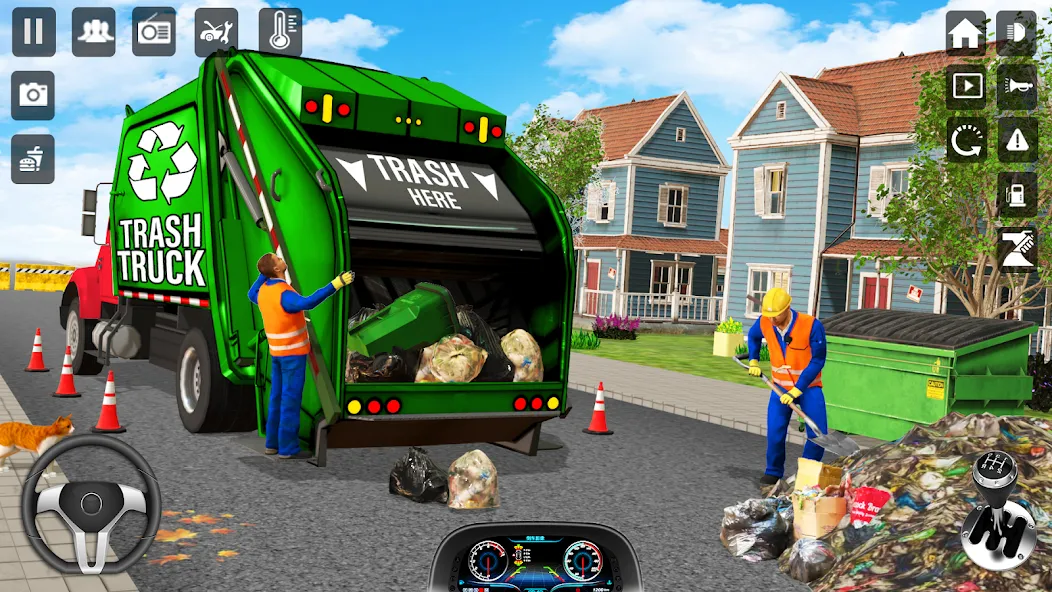 Взломанная Trash Truck Games Simulator 3D  [МОД Menu] — последняя версия apk на Андроид screen 1