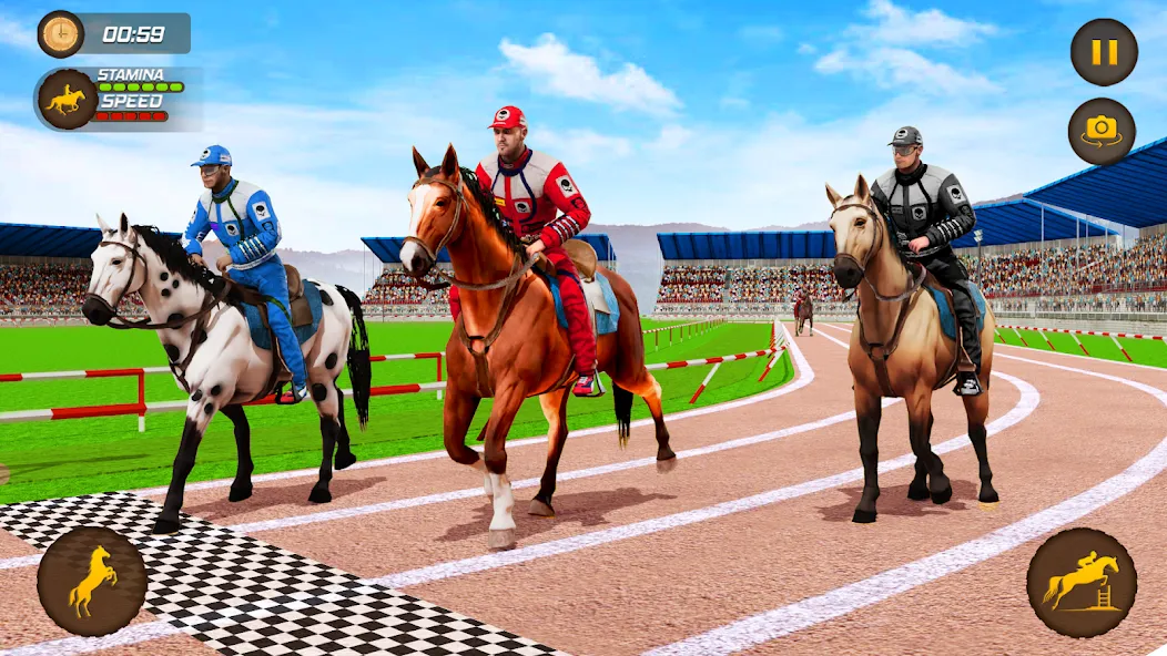 Скачать взломанную Horse Racing Game: Horse Games  [МОД Mega Pack] — полная версия apk на Андроид screen 2