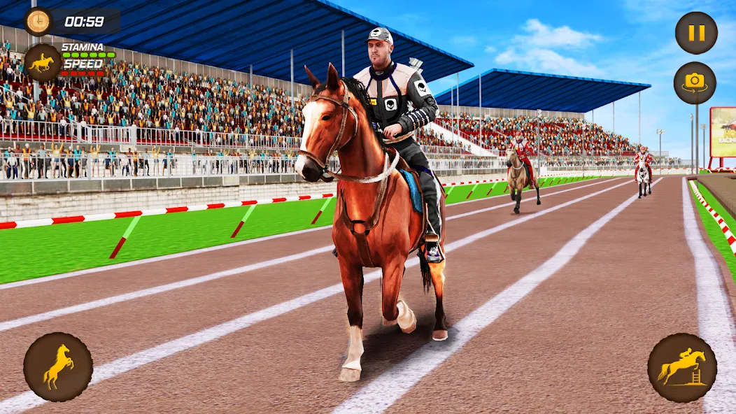 Скачать взломанную Horse Racing Game: Horse Games  [МОД Mega Pack] — полная версия apk на Андроид screen 3