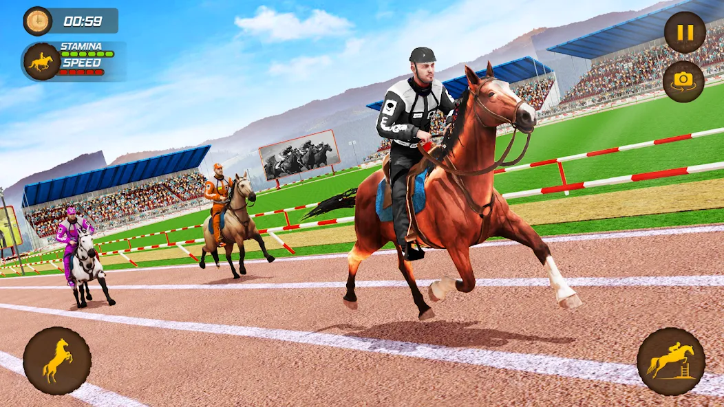 Скачать взломанную Horse Racing Game: Horse Games  [МОД Mega Pack] — полная версия apk на Андроид screen 4