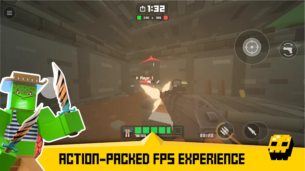 Скачать взлом Krunker FRVR — Multiplayer FPS (Крункер ФРВР)  [МОД Все открыто] — последняя версия apk на Андроид screen 1