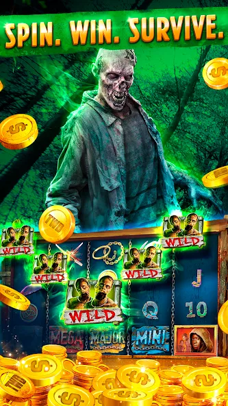 Скачать взлом The Walking Dead Casino Slots (Зе Вокинг Дед Казино Слотс)  [МОД Много денег] — полная версия apk на Андроид screen 3