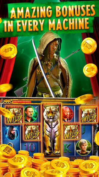 Скачать взлом The Walking Dead Casino Slots (Зе Вокинг Дед Казино Слотс)  [МОД Много денег] — полная версия apk на Андроид screen 4