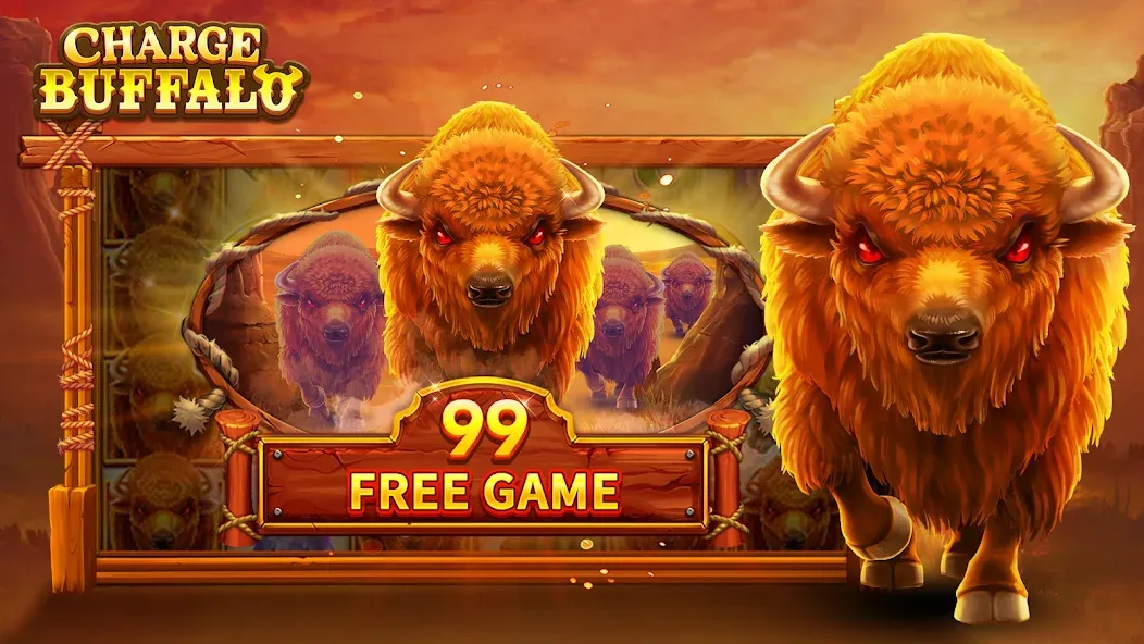 Взломанная Charge Buffalo Slot-TaDa Games (Чардж Буффало Слот)  [МОД Много монет] — стабильная версия apk на Андроид screen 2