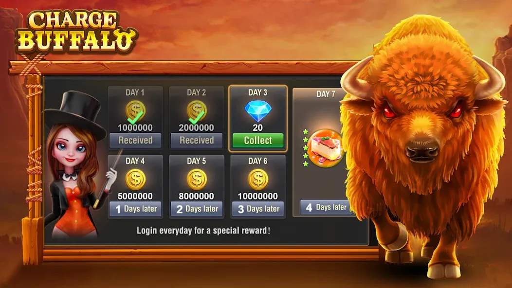 Взломанная Charge Buffalo Slot-TaDa Games (Чардж Буффало Слот)  [МОД Много монет] — стабильная версия apk на Андроид screen 3