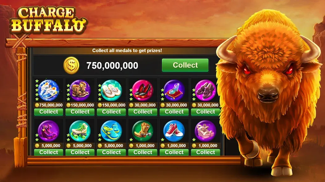 Взломанная Charge Buffalo Slot-TaDa Games (Чардж Буффало Слот)  [МОД Много монет] — стабильная версия apk на Андроид screen 5