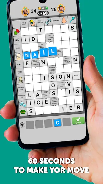 Скачать взломанную Wordgrams — Crossword & Puzzle (Вордграмс)  [МОД Menu] — последняя версия apk на Андроид screen 1