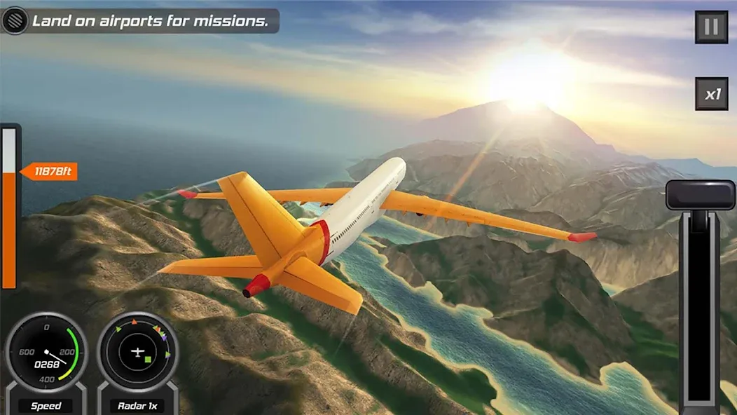 Взломанная Flight Pilot: 3D Simulator  [МОД Много денег] — последняя версия apk на Андроид screen 5