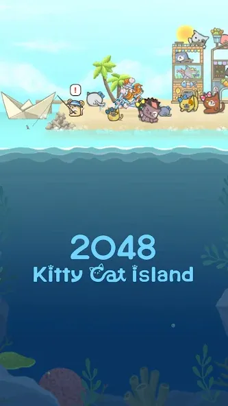 Скачать взлом 2048 Kitty Cat Island (Остров Кошачьеи Кошки)  [МОД Много денег] — стабильная версия apk на Андроид screen 1