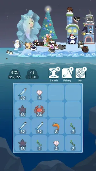 Скачать взломанную 2048 Penguin Island  [МОД Unlocked] — стабильная версия apk на Андроид screen 1