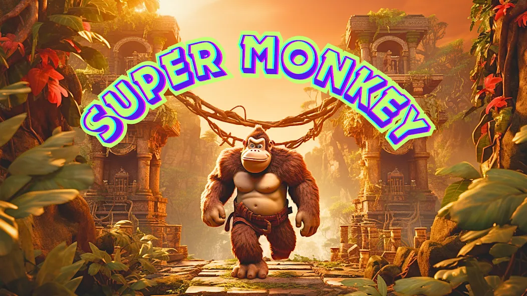 Взломанная Monkey jungle run kong gorilla  [МОД Unlocked] — последняя версия apk на Андроид screen 1