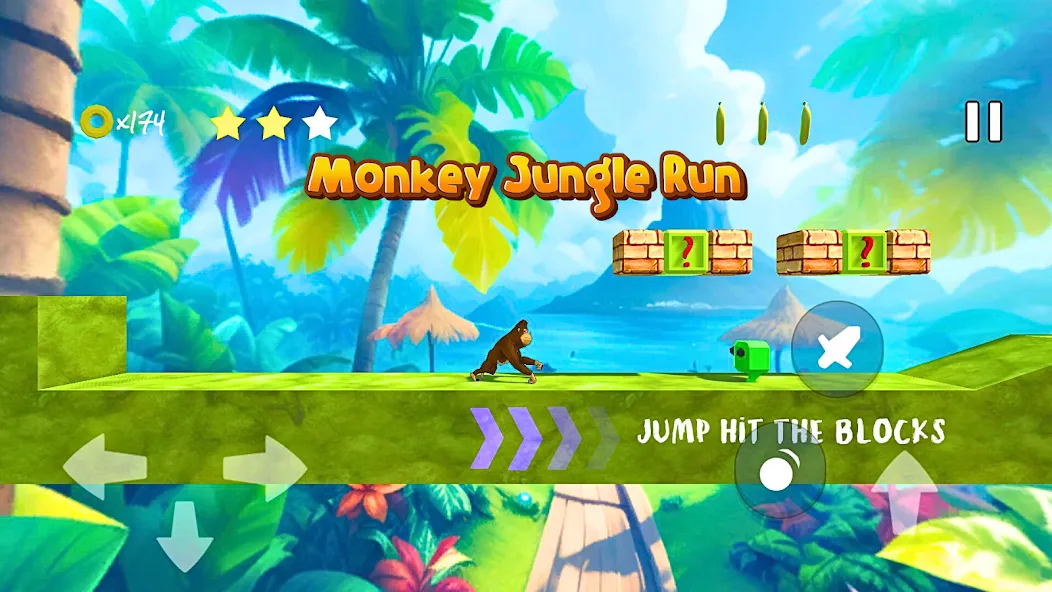 Взломанная Monkey jungle run kong gorilla  [МОД Unlocked] — последняя версия apk на Андроид screen 2