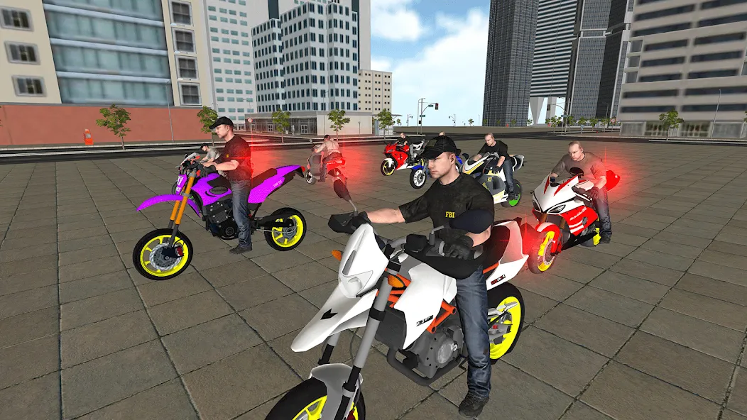 Скачать взломанную Bike Driving: Police Chase  [МОД Mega Pack] — последняя версия apk на Андроид screen 1