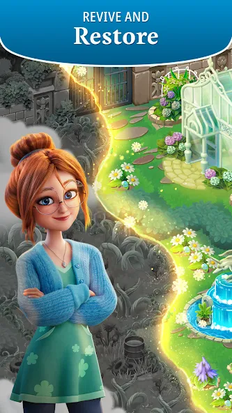 Взломанная Merge Gardens (Мерж Гарденс)  [МОД Много денег] — полная версия apk на Андроид screen 2