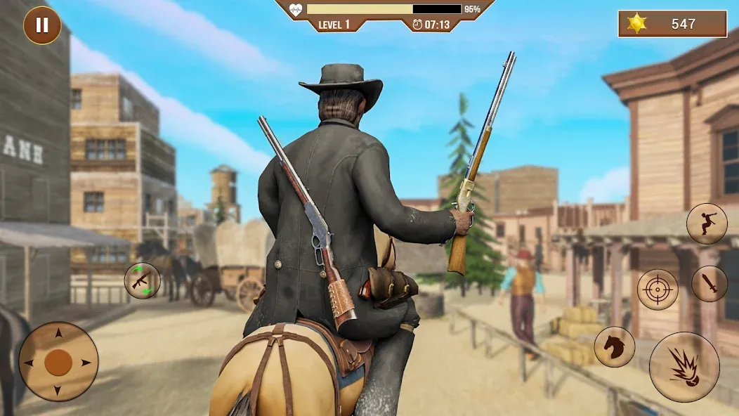 Взлом West Cowboy Shooting Games 3D  [МОД Много денег] — стабильная версия apk на Андроид screen 1