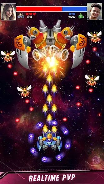 Скачать взлом Space shooter — Galaxy attack (Спейс шутер)  [МОД Unlimited Money] — последняя версия apk на Андроид screen 3