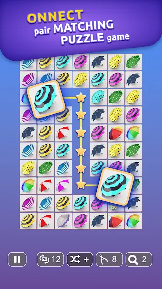 Взломанная Onnect — Pair Matching Puzzle (Оннект)  [МОД Unlocked] — полная версия apk на Андроид screen 3