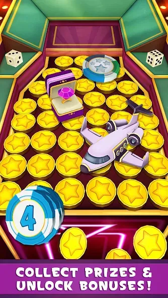 Взломанная Coin Dozer: Casino (Коин Дозер)  [МОД Mega Pack] — полная версия apk на Андроид screen 2