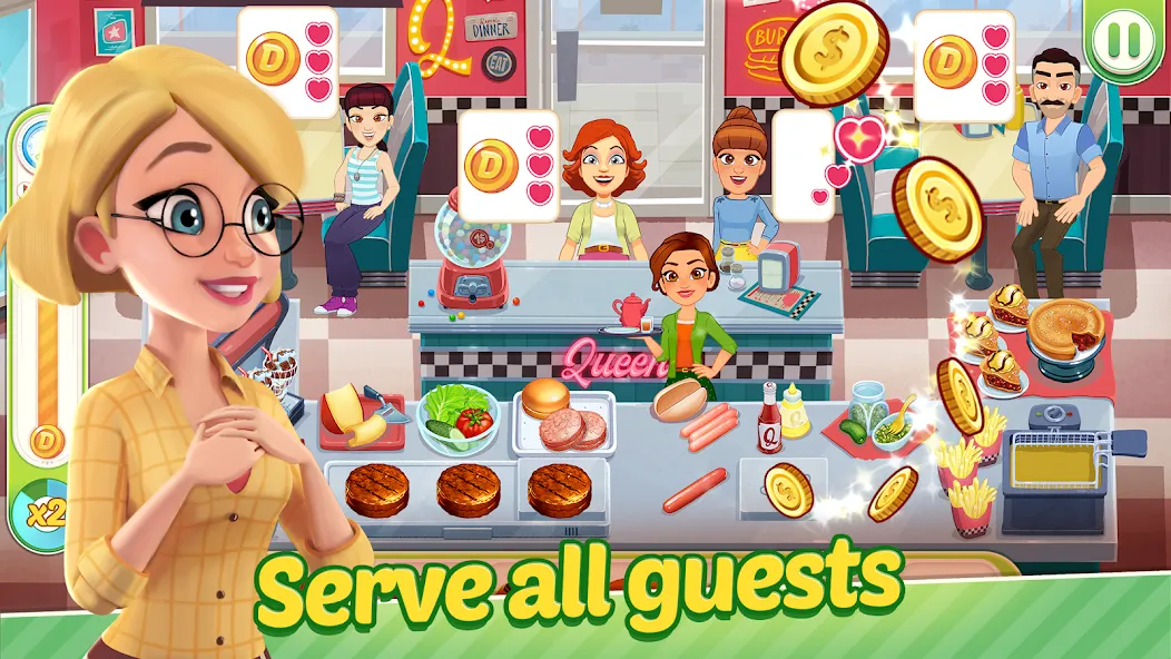 Скачать взломанную Delicious World — Cooking Game (Делишес Ворлд)  [МОД Бесконечные деньги] — стабильная версия apk на Андроид screen 3