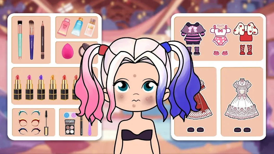 Скачать взлом Doll Dress Up — Makeup Games  [МОД Все открыто] — последняя версия apk на Андроид screen 2