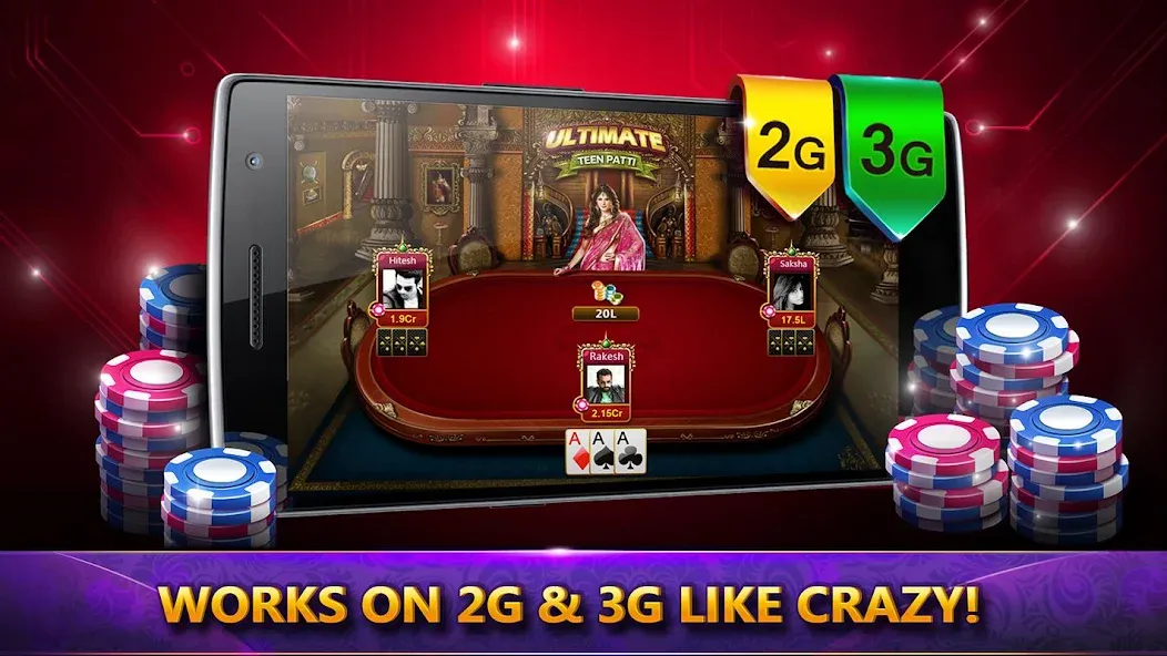 Взломанная Ultimate Teen Patti (3 Patti) (ЮТП)  [МОД Все открыто] — полная версия apk на Андроид screen 3