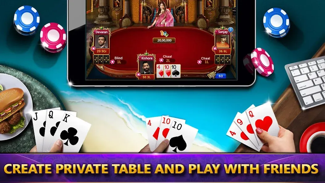 Взломанная Ultimate Teen Patti (3 Patti) (ЮТП)  [МОД Все открыто] — полная версия apk на Андроид screen 4