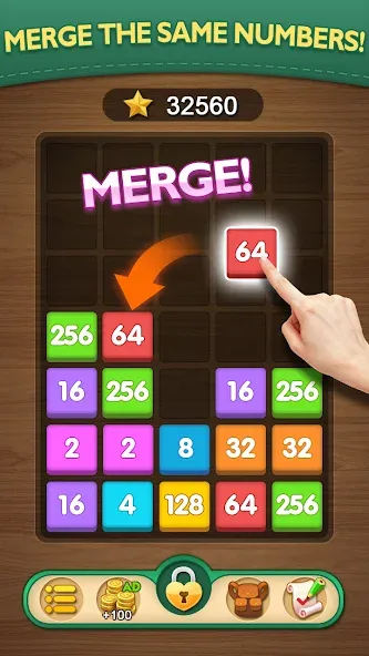 Взлом Merge Puzzle — Number Games (Мердж Пазл)  [МОД Бесконечные монеты] — последняя версия apk на Андроид screen 1