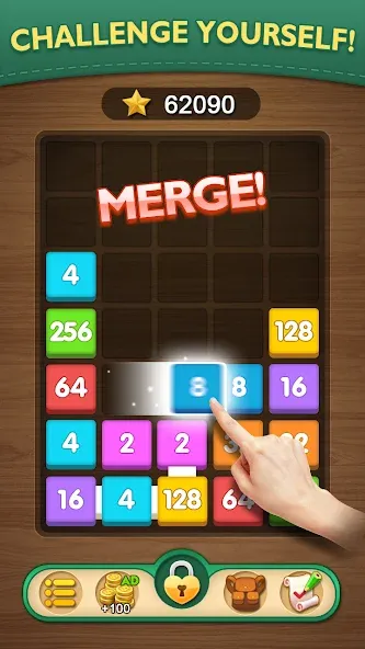 Взлом Merge Puzzle — Number Games (Мердж Пазл)  [МОД Бесконечные монеты] — последняя версия apk на Андроид screen 2