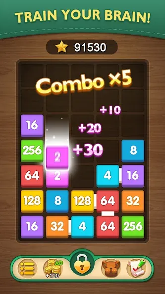 Взлом Merge Puzzle — Number Games (Мердж Пазл)  [МОД Бесконечные монеты] — последняя версия apk на Андроид screen 3