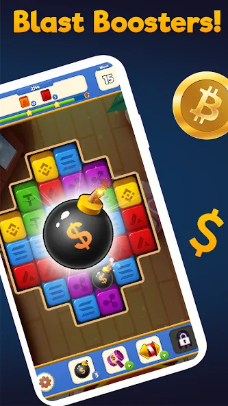 Скачать взломанную Crypto Blocks Puzzle Challenge  [МОД Меню] — последняя версия apk на Андроид screen 3