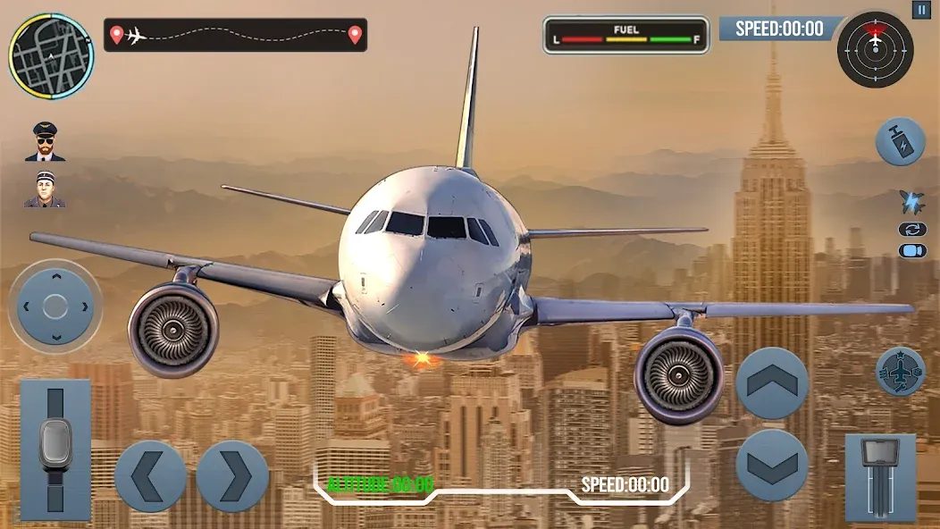 Скачать взлом Airplane Simulator Plane Games  [МОД Unlocked] — последняя версия apk на Андроид screen 1