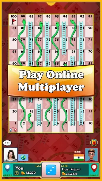 Взломанная Snakes and Ladders King (Снейкс энд Ладдерс Кинг)  [МОД Unlocked] — полная версия apk на Андроид screen 1