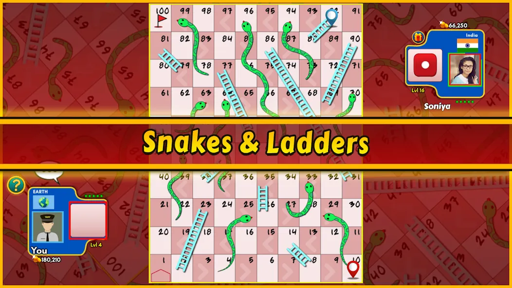 Взломанная Snakes and Ladders King (Снейкс энд Ладдерс Кинг)  [МОД Unlocked] — полная версия apk на Андроид screen 3