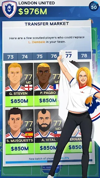 Скачать взломанную Idle Eleven — Soccer tycoon (Айдл Илевен)  [МОД Все открыто] — последняя версия apk на Андроид screen 4