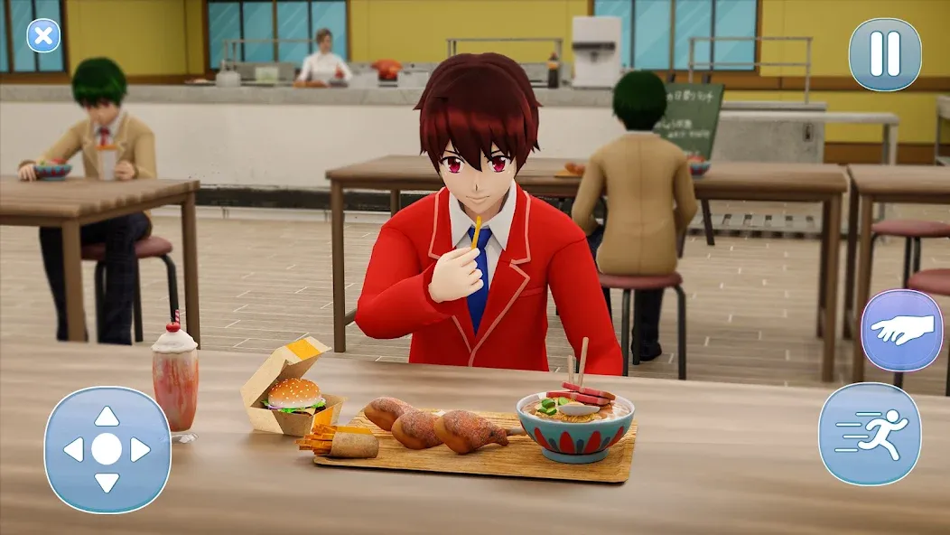 Взлом Anime Boy High School Life 3d  [МОД Все открыто] — полная версия apk на Андроид screen 2